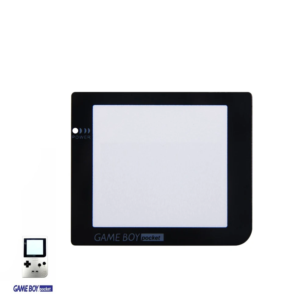 Pantalla de Cristal para Game Boy Pocket - Repuesto de de Cristal - Color Negro