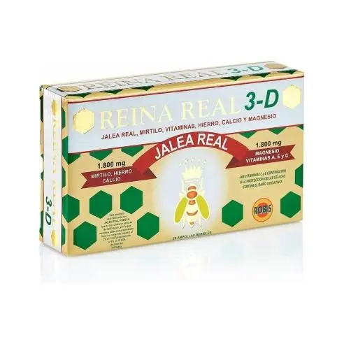 Robis Suplemento Jalea Real 3D- Protección Células Daño Oxidativo y alergias con productos de abejas