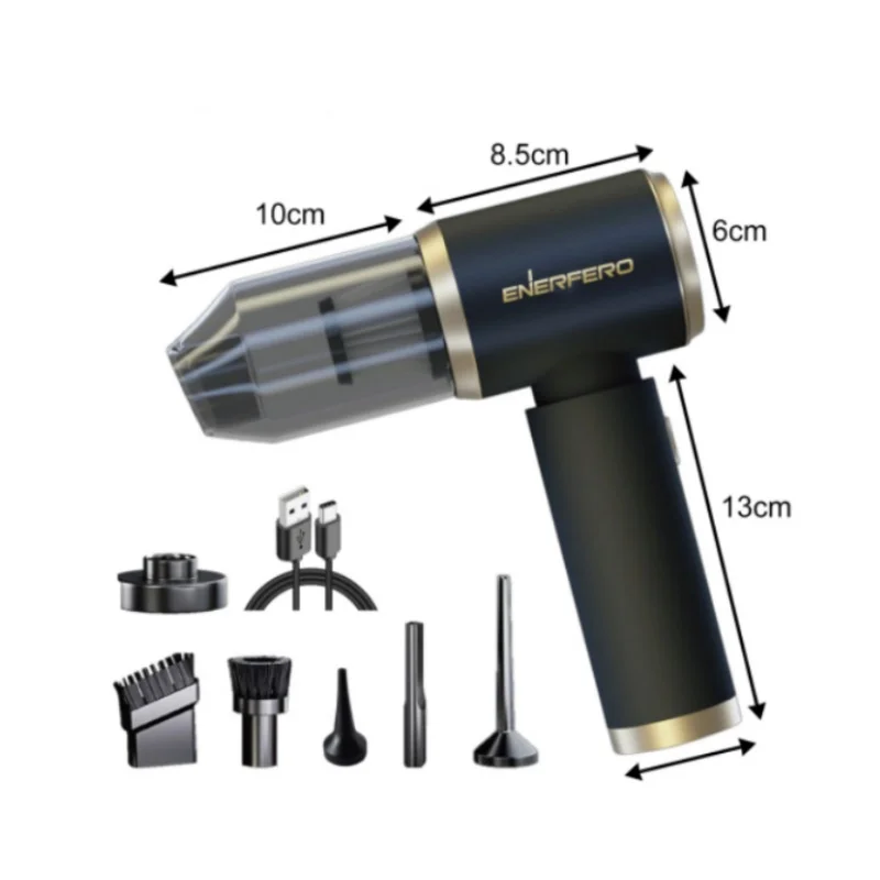 ENERFERO - Cordless Handheld Vacuum for Car, Portable Multifunctional 3-in-1 Vacuum for Car and Home, Strong Suction - handheld vacuum cleaner