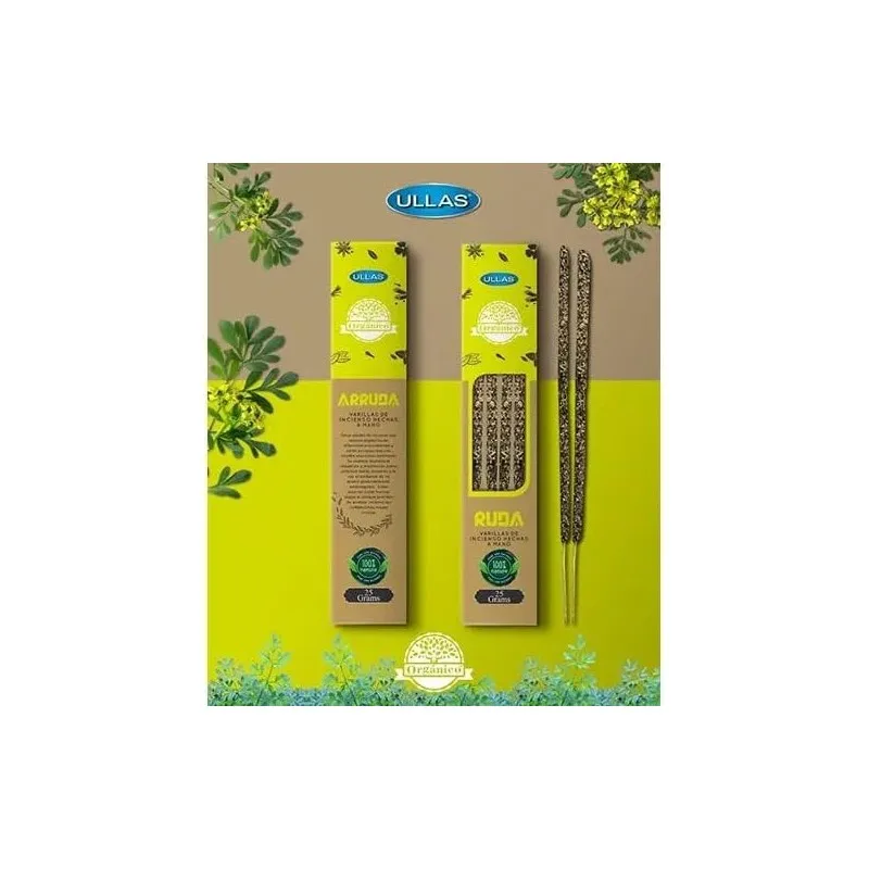 Ullas de ruda incense - arruda - ullas - handmade - 25gr - made in india - 100% natural - ullas organic incense