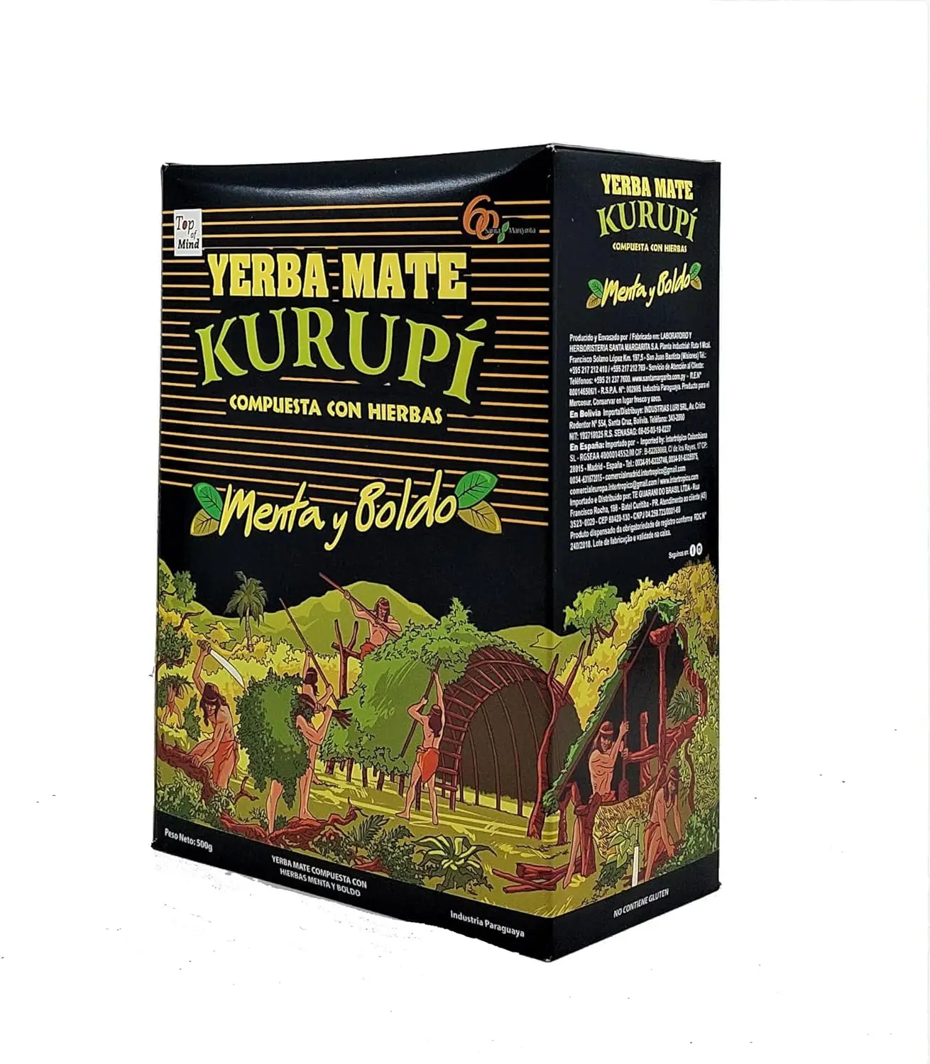 Yerba Mate mint and Boldo Kurupi antiacid composed with special herbs. Digestive-500G