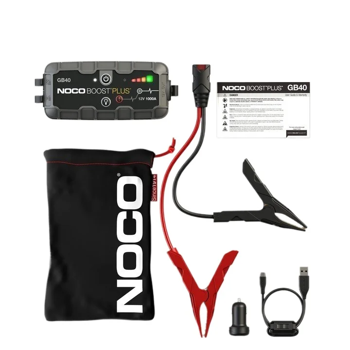 NOCO Boost Plus GB40, Arrancador de Batería de Coche 1000A, Booster de Bateria Portátil y Cables de Arranque Profesionales para Motores de Gasolina de hasta 6,0 litros y Diésel de 3,0 litros