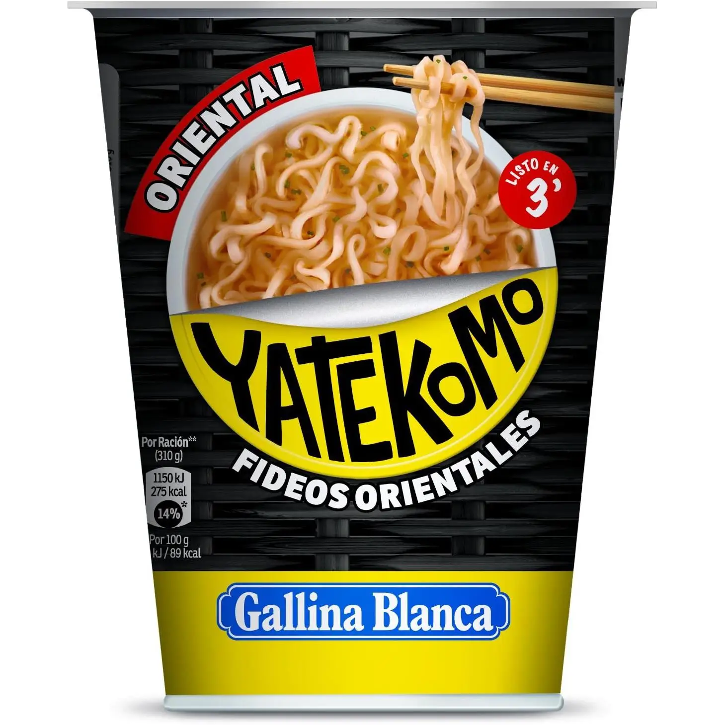 Caja 8 unidades Fideos YATEKOMO Oriental 60g