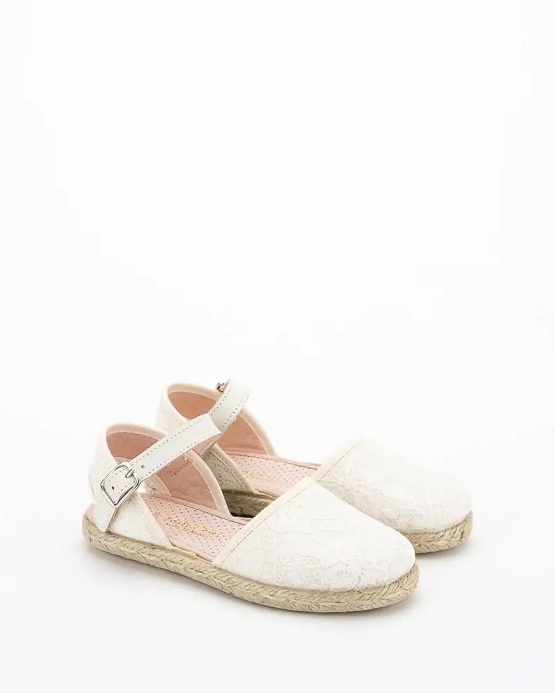 Sandalia Chantilly Beige Zapy - Sandalias de Ceremonia en Lino y Goma