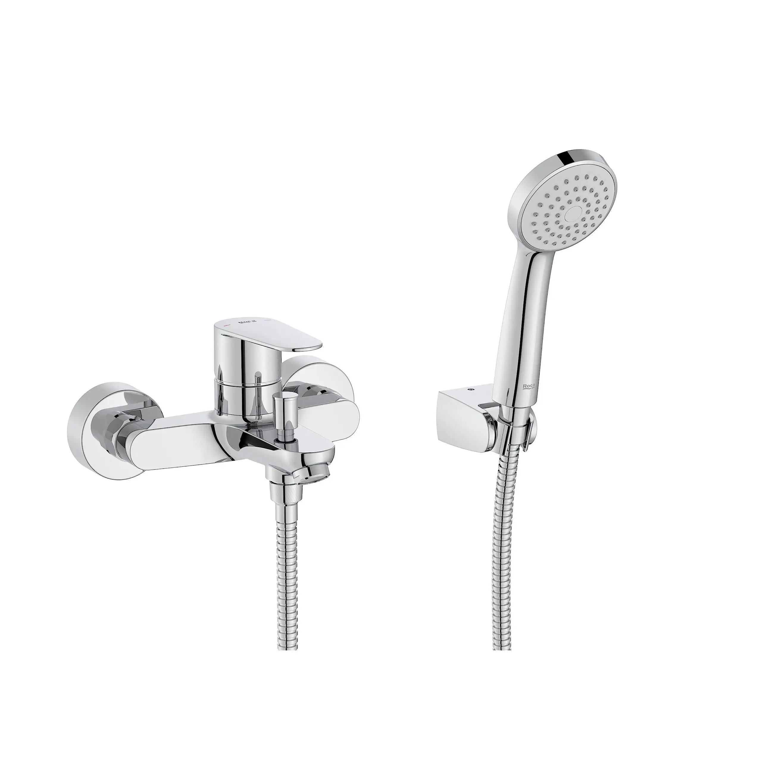 Rock A5A014FC00 bathroom-shower mixer Victoria Plus, 1,70 m flexible hand shower and jointed shower stand, Chrome