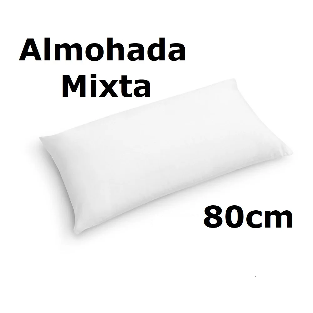 Almohada de mixta fibra, medidas 70cm/80cm/90cm/105cm/135cm/150cm,color blanco,cm,fespu