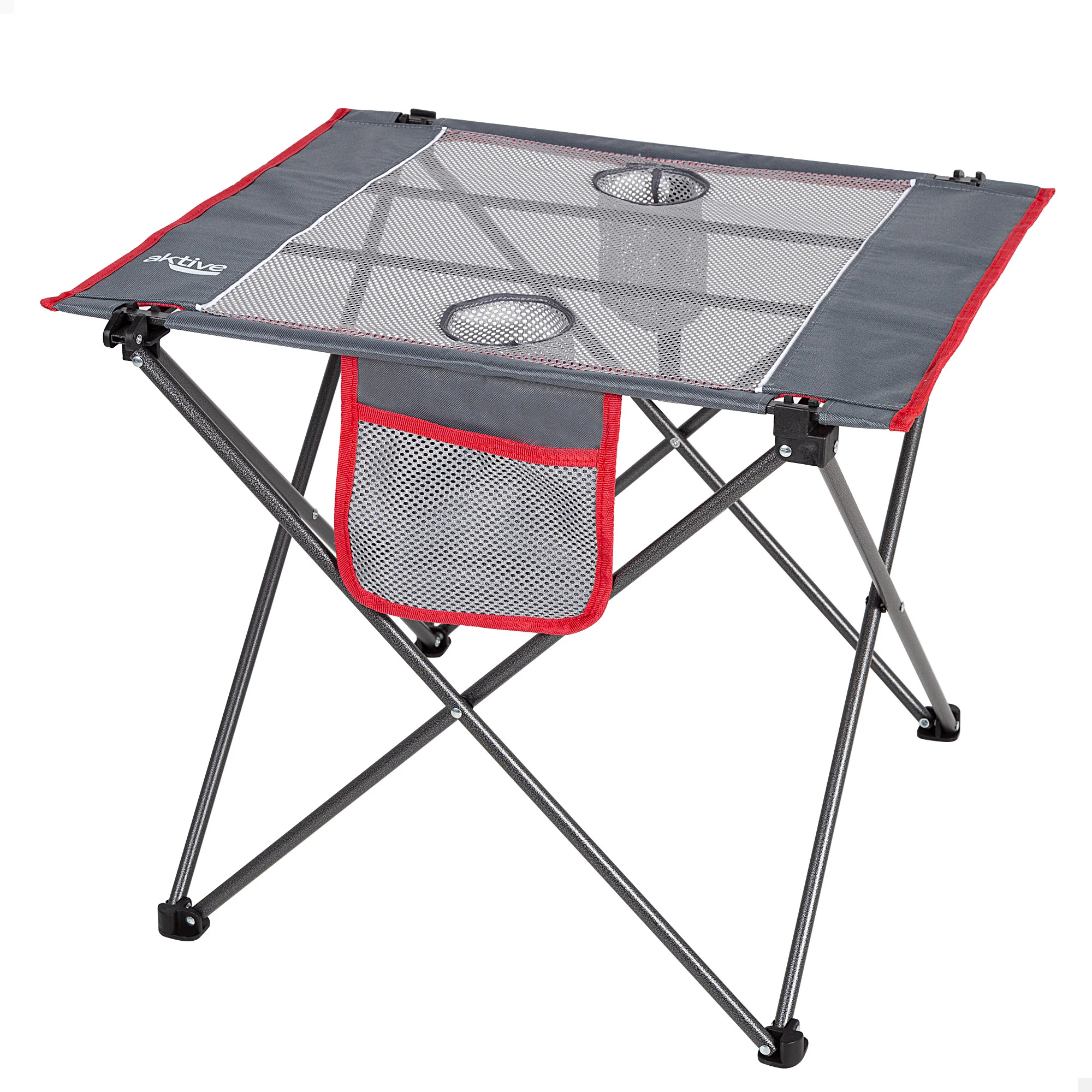 Mesa plegable para camping de poliéster Aktive medidas 62x50x50cm, ultraligera y portátil, cómo y fácil de transportar
