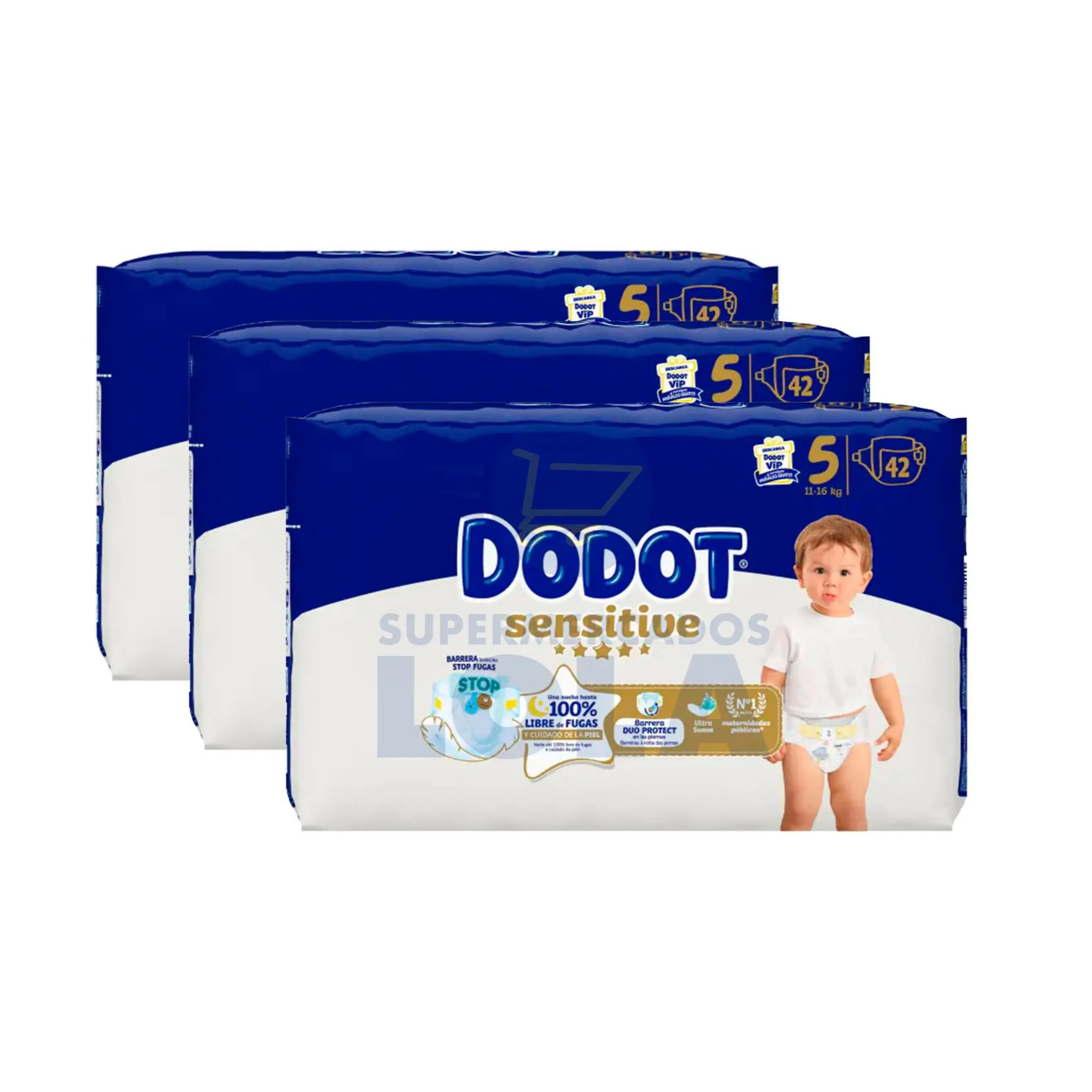 PACK de 2 - Pañales Dodot Sensitive Talla 5 - 84 unidades