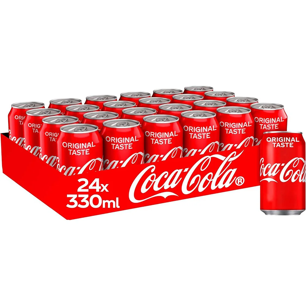 Coca-Cola Sabor Original Refresco de cola Pack de 24*330 ml,Coca-Cola Zero Azúcar lata 24*330ml