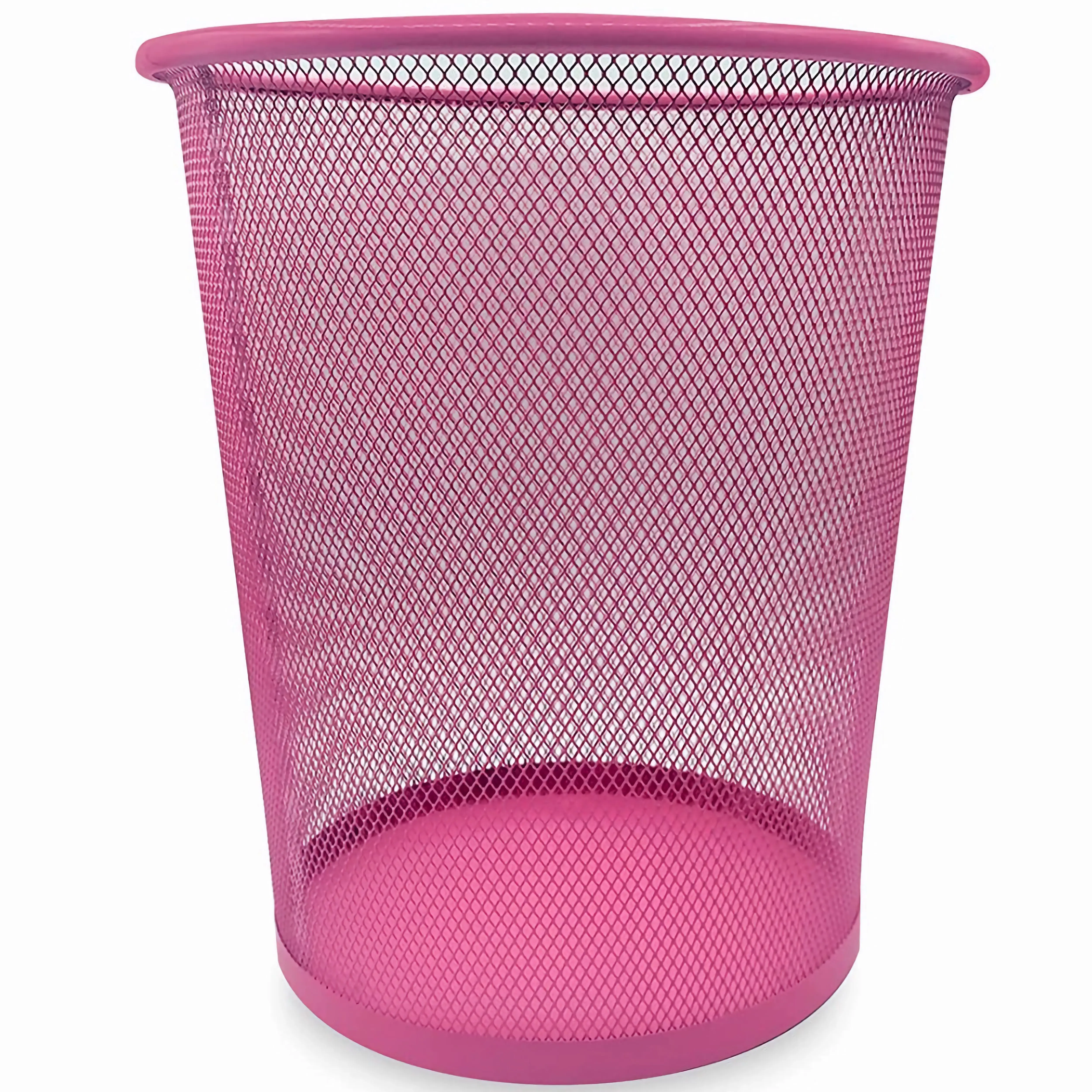 Papelera Rosa de Oficina Euroxanty | Metálica y Estable | 10L