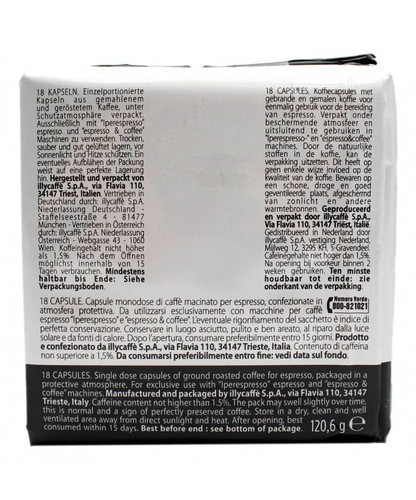 Illy iperespresso coffee capsules forte roast, 6 pack of 18 capsules, total 108 capsules - qumir