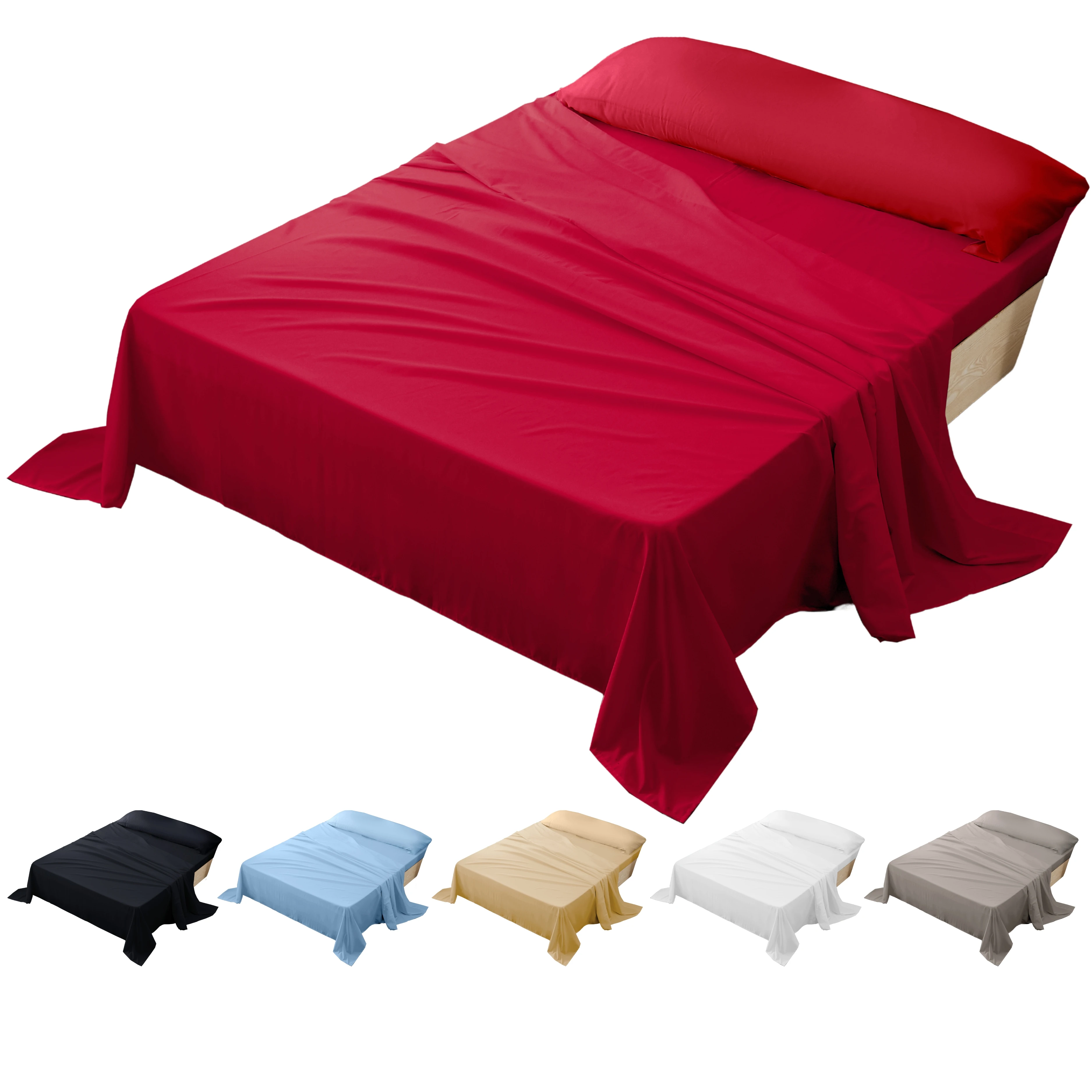 Novotextil Juego de Sábanas 100% Microfibra de 3 o 4 Piezas (Encimera, Bajera Ajustable hasta 30 cm y Fundas de Almohada) - Ropa de Cama Suave, Transpirable y Ligera