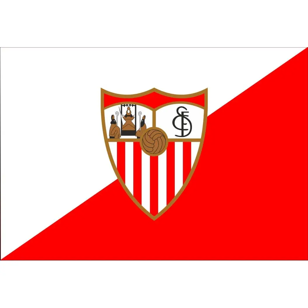 Official and original Seville FC flag red/white 144cm * 97cm