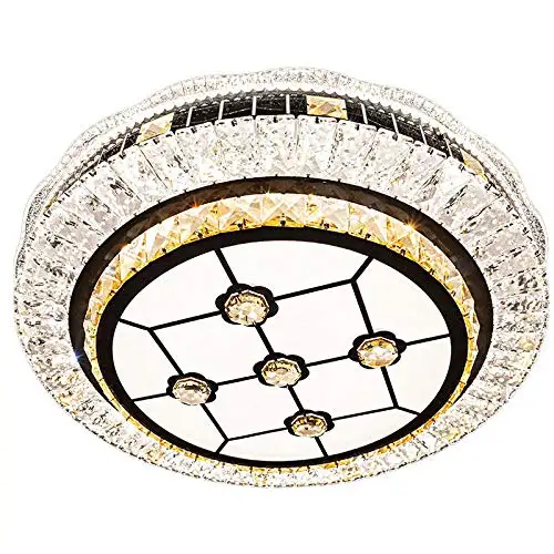 PLAFÓN LED DE CRISTAL DE VIDRIO Ø50CM CON 3 COLORES, 3000K / 4000K / 6000K