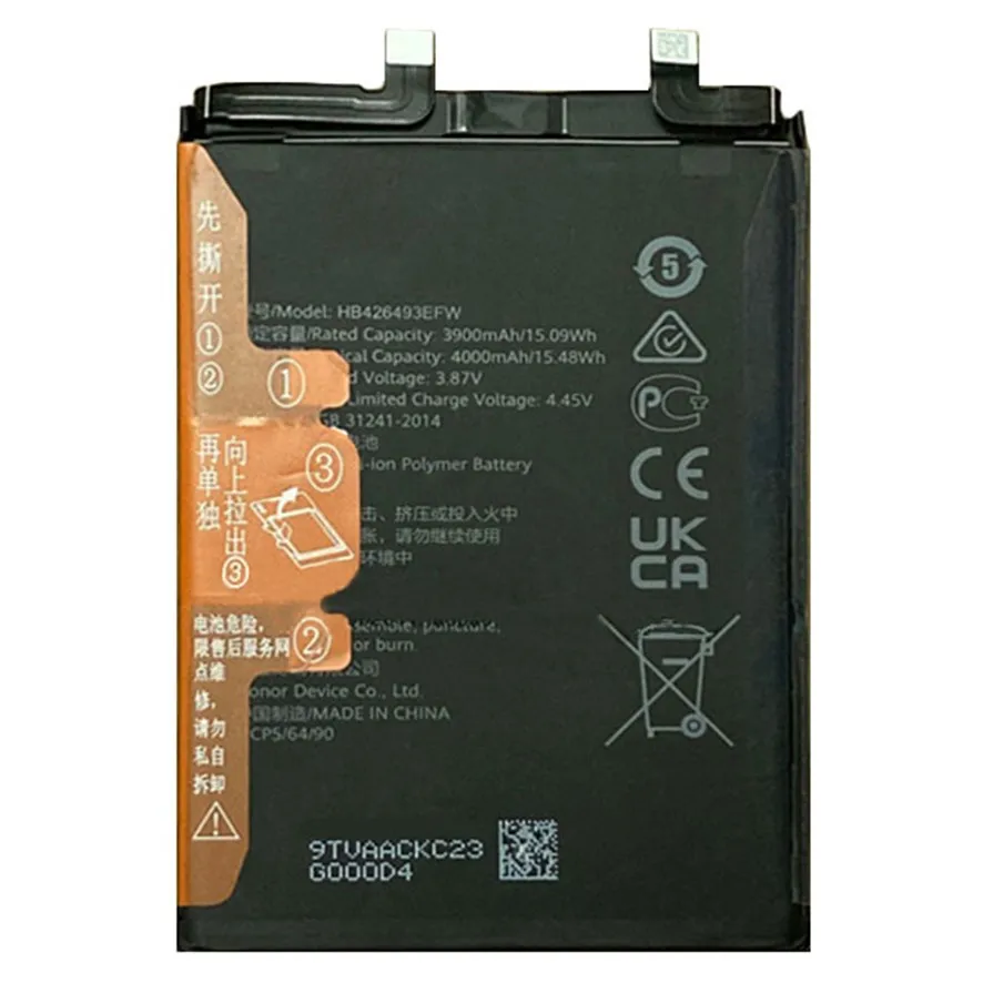 Bateria interna HB426493EFW compatible para Huawei Nova 9 SE repuesto 4000mAh