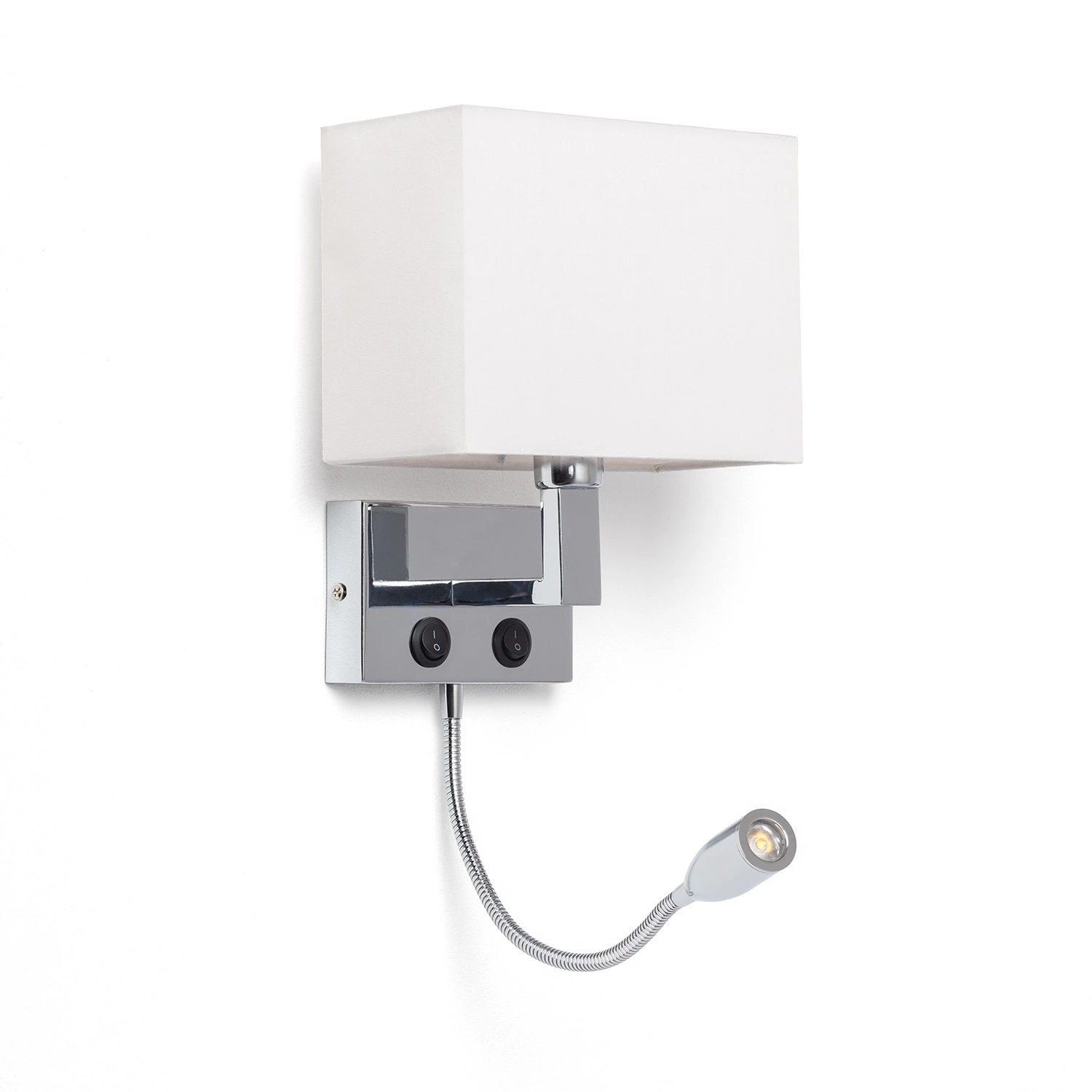 Ledkia Lámpara de Pared de Metal con Flexo LED de Lectura Waldorf Latón