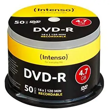Intenso 4111155 - Pack de 50 DVD+R, 16x, 4.7 GB