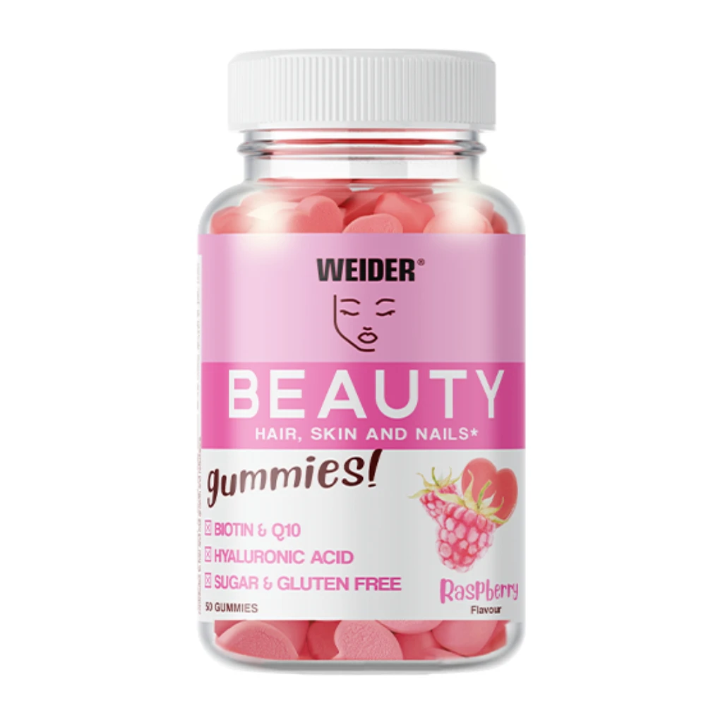 Weider UP Beauty Gummies - 40 gominolas Fórmula con Biotina, Colágeno y Coenzima Q10