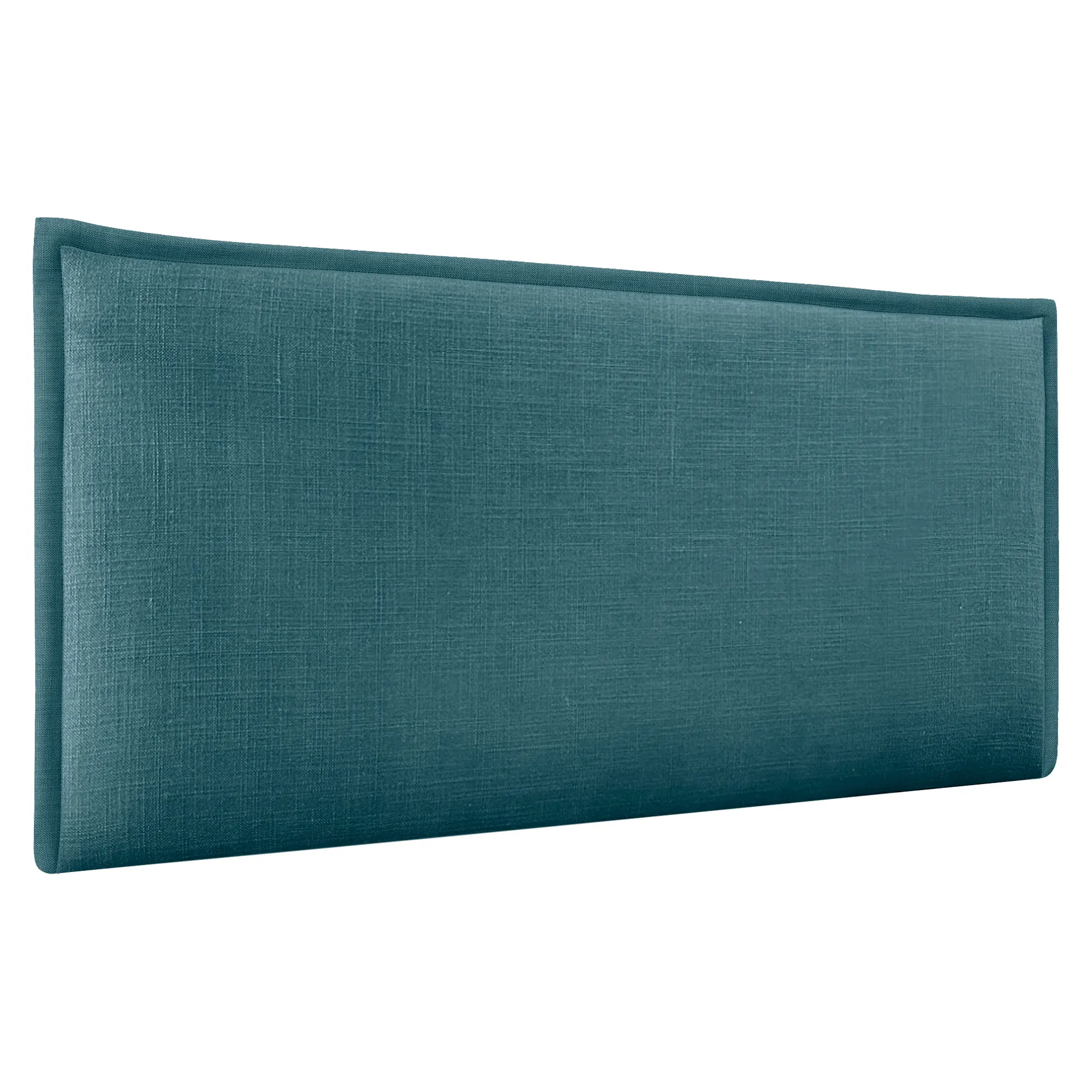 DHOME Cabecero de Lino Natural Liso con Ribete Cabezal Tapizado Cama Dormitorio Moderno Top Trending (Turquesa Lino)