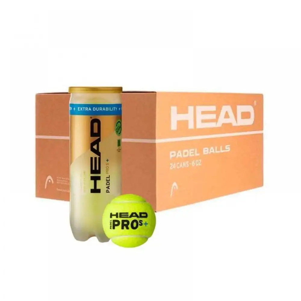 Head Pro S+ Bolas de Pádel – Bote de 3 Pelotas Oficiales | Mayor Durabilidad, Rebote Constante y Rendimiento Profesional