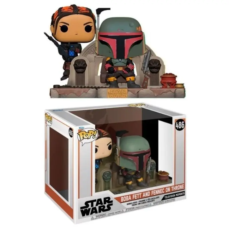Funko Pop! El Libro de Boba Fett - Boba Fett y Fennec en Trono, 58391 Nº486
