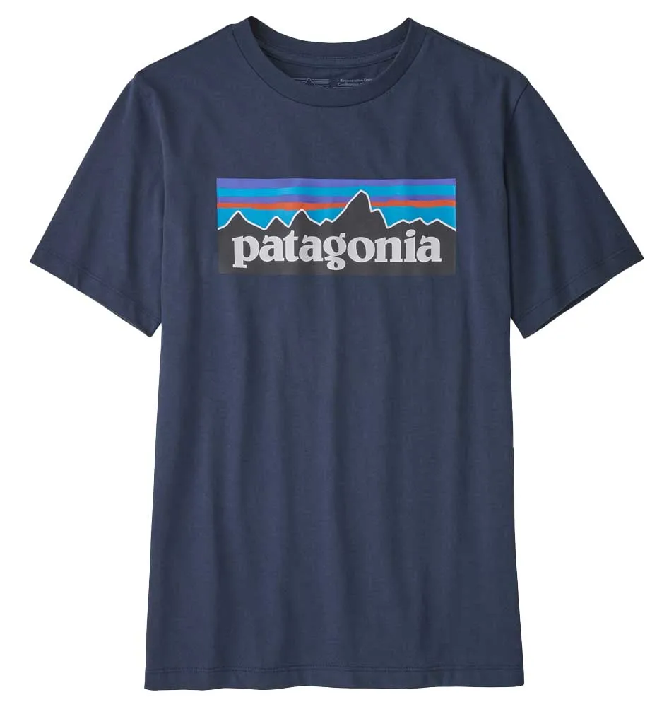 T shirt for boy Outdoor_Unisex _ PATAGONIA P-6 Logo T-shirt