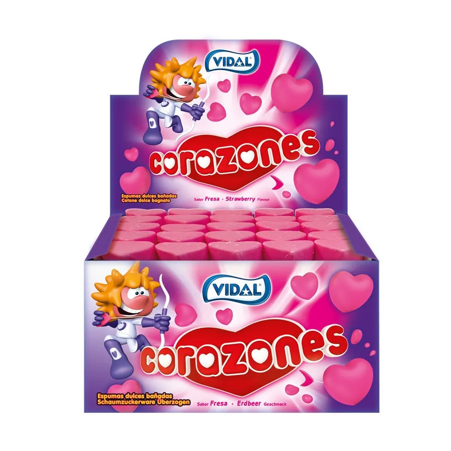 CORAZONES VIDAL 75 UNDS NUBE RECUBIERTA DE CHOCOLATE
