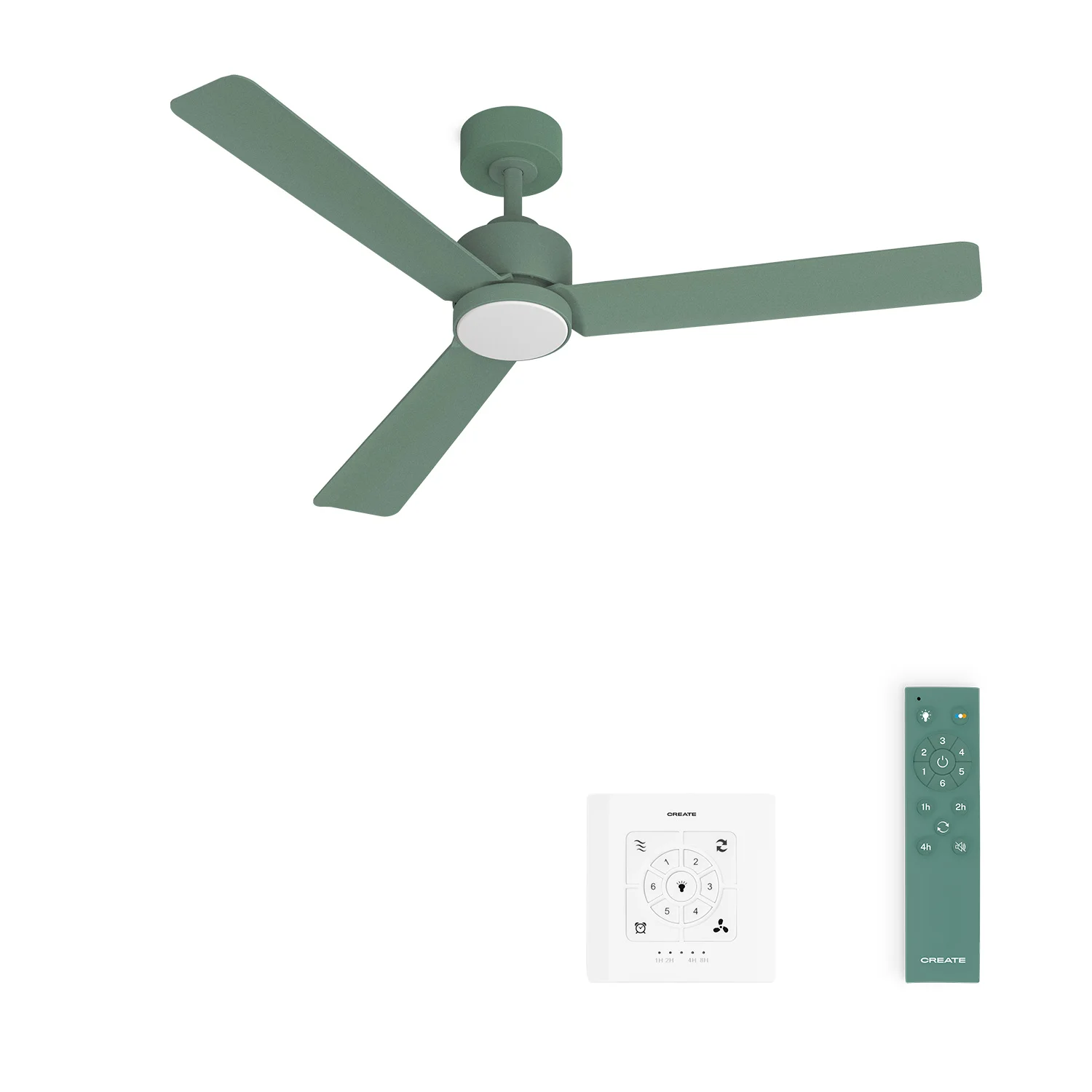 CREATE - Silent 40W Ceiling Fan with LED Light, Ø132 cm or Ø152 cm, featuring speed settings and modern design for living room or bedroom use, perfect for smart home integration. #5