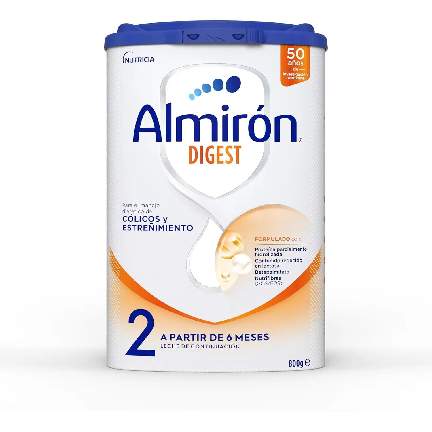 Almirón Advance Digest 2 Leche de Continuación para Bebés de 6 a 12 Meses con Prebióticos y DHA, 800 g