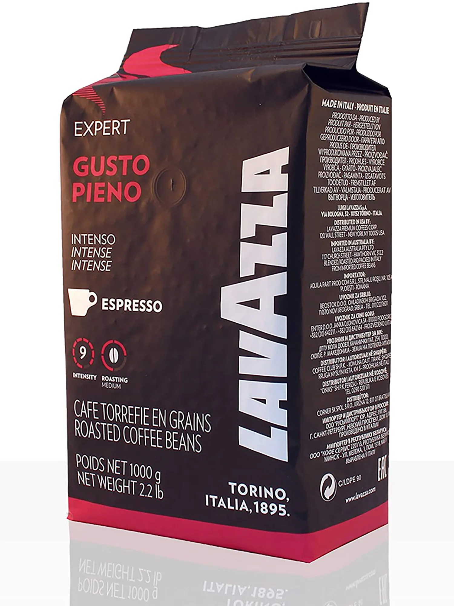 Coffee bean Lavazza Gusto Pieno 1 kg-100% Natural-Intensity 9