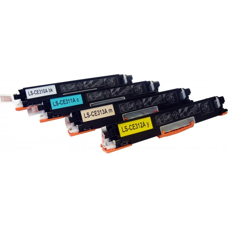 Toner Compatible HP CE310/1A/2A/3A 126A Pack 4 para Laserjet Color CP1025 M175 M275 - Alta Calidad