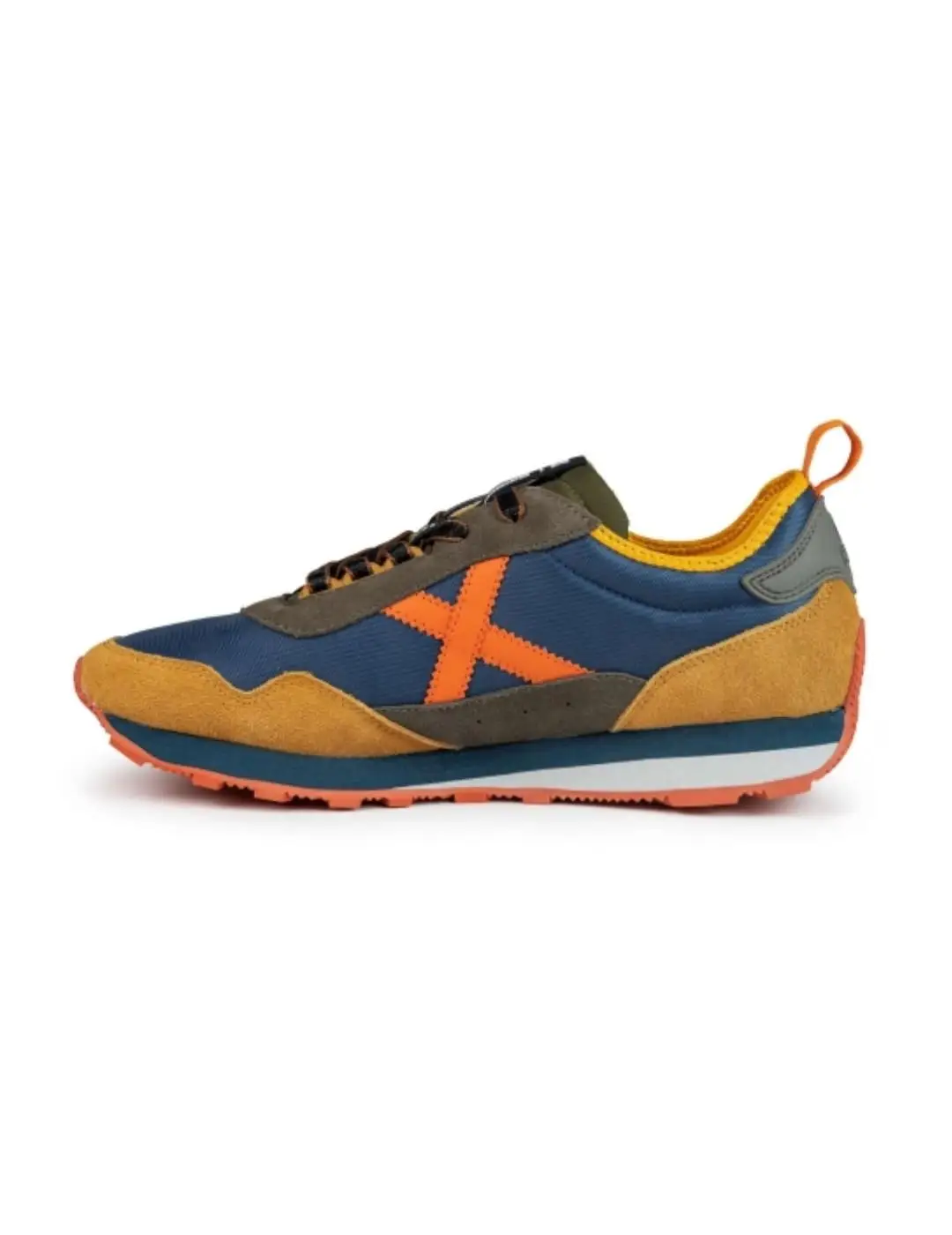 Men's blue and mustard Munich UM 74 sports shoes