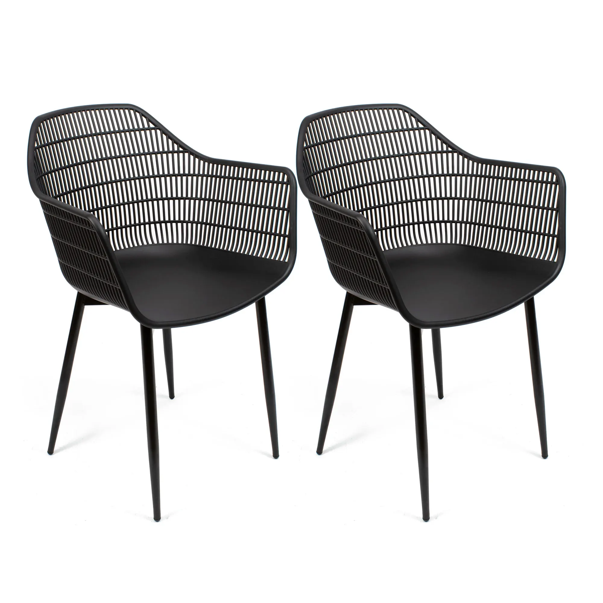 Conjunto de 2 y 4 Sillas The Secret Home - Polipropileno y Metal/Madera