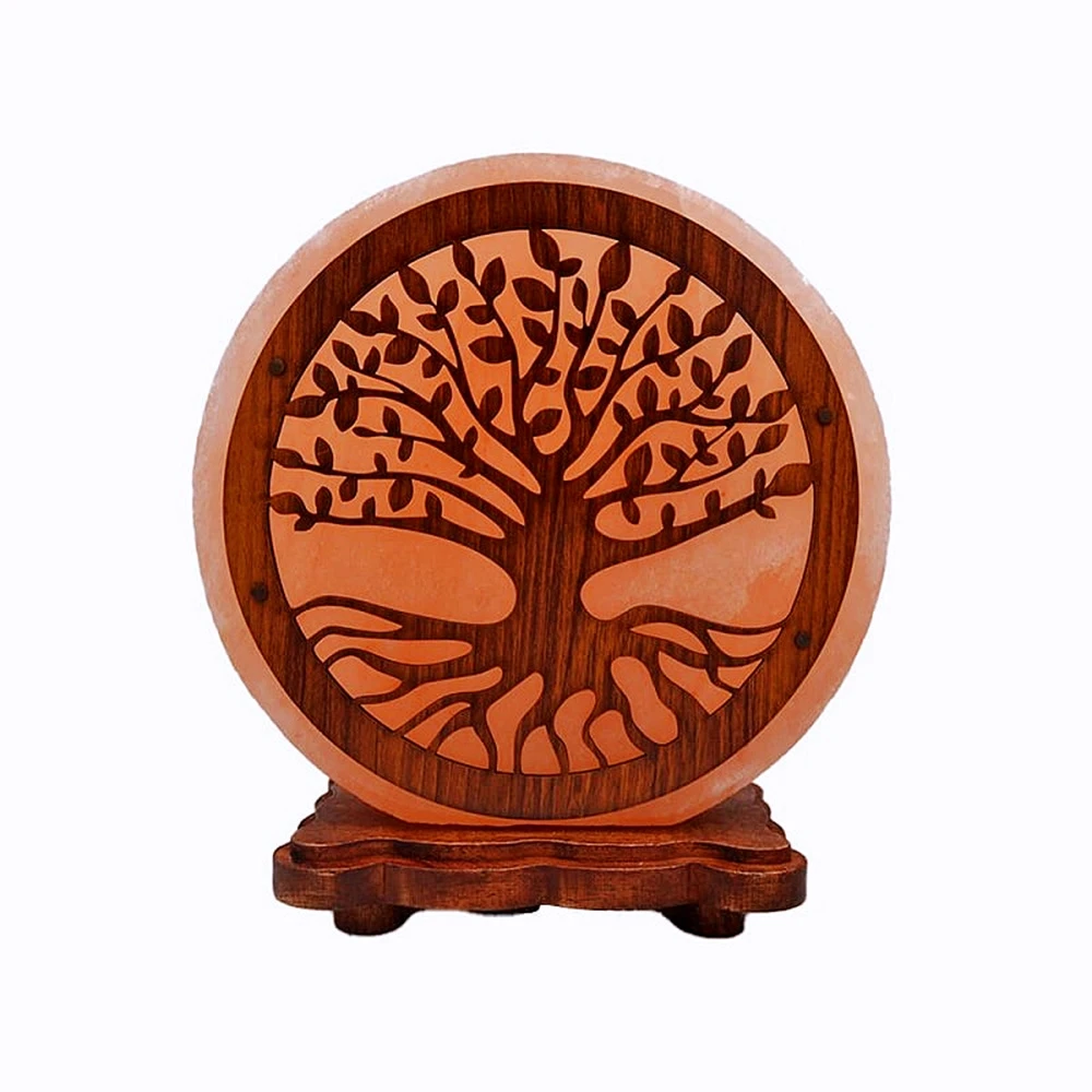 PLUSHOME Lámpara de Sal Himalaya Natural 20 X 22 X 10 Cm
