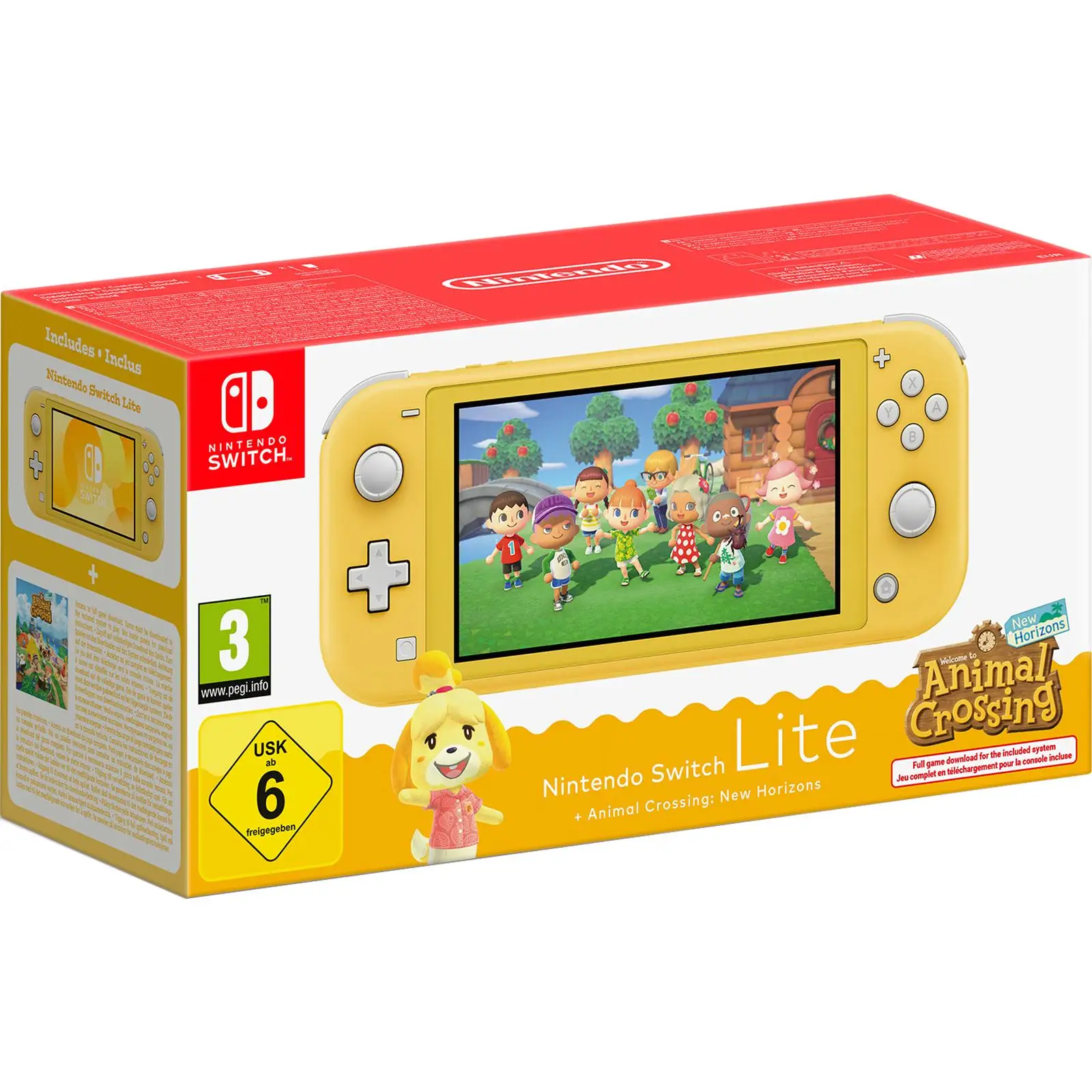 Nintendo Switch Lite Amarilla + Animal Crossing New Horizons - Nuevo Precintado