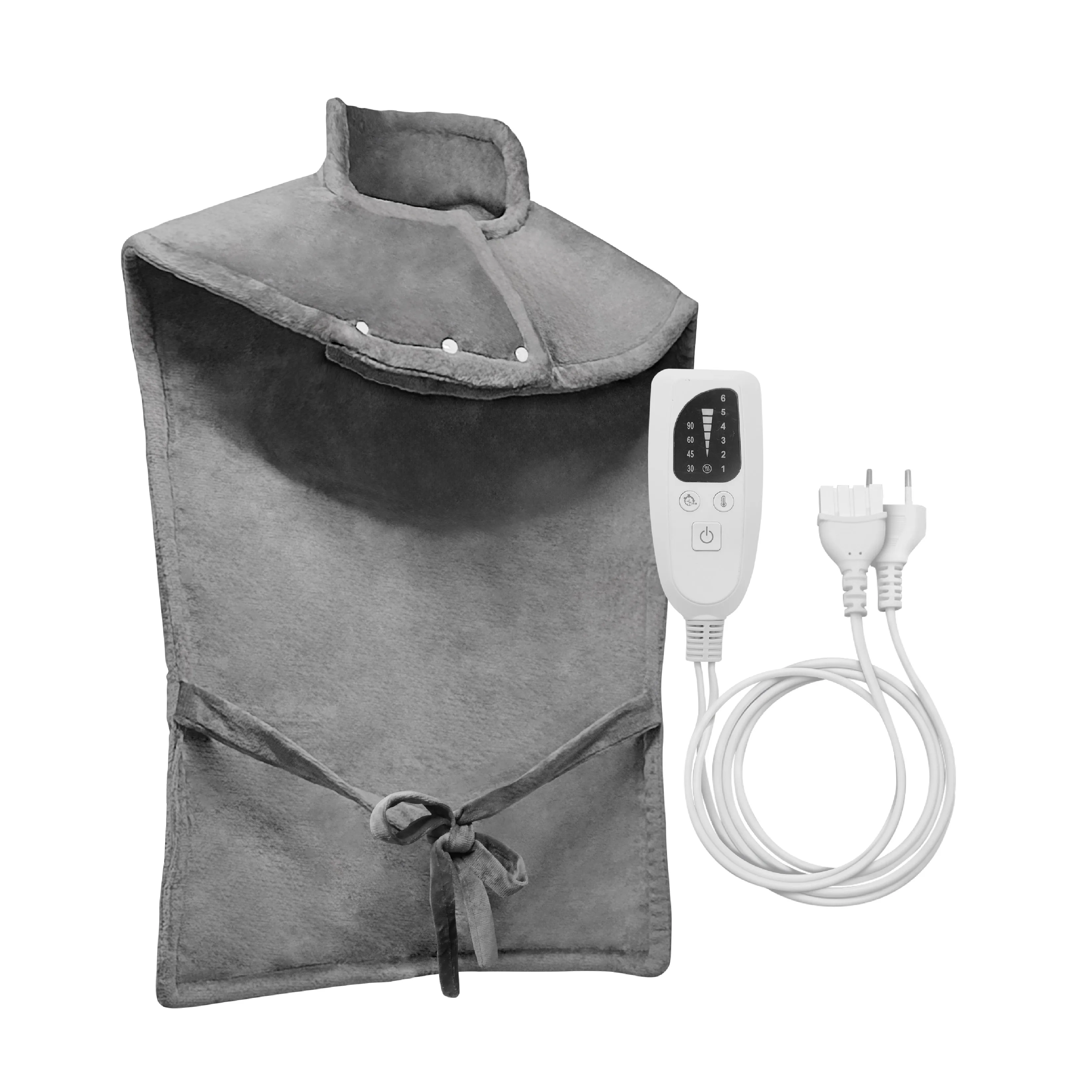 LED ATOMANT Almohadilla Térmica Eléctrica per Collo, Spalle e Schiena 80x53cm 114W, 6 Livelli di Calore, Timer, Tessuto Ultra-Morbido