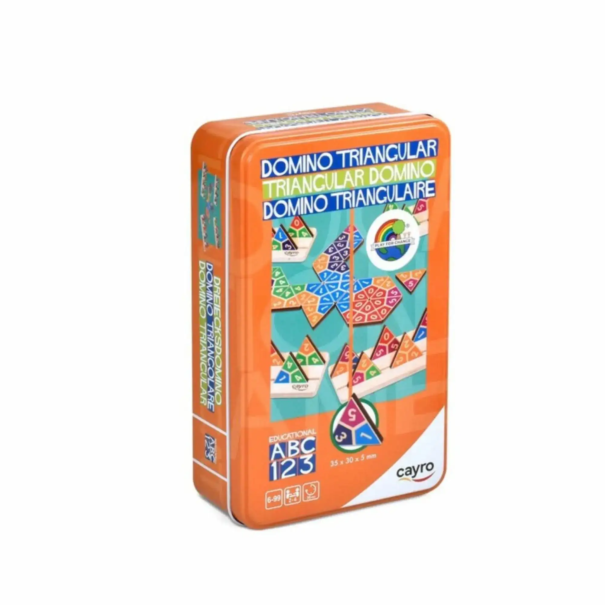 Cayro Juego De Mesa Dominó Triangular Travel Metal Box - Imagen 3