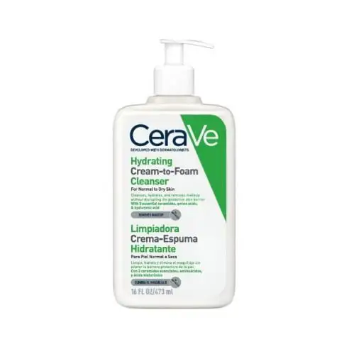 CERAVE GEL LIMPIADOR CREAM TO FOAM ENVASE 473 ml