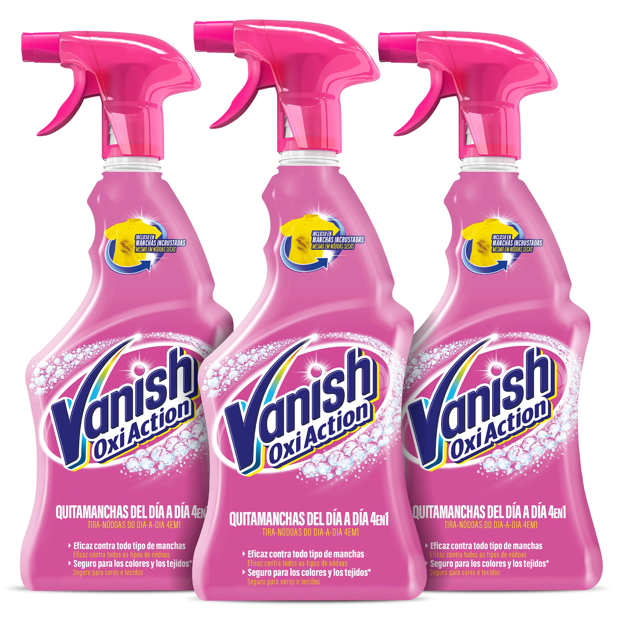 Daily Vanish stain remover for clothes 4 in 1 pretreating spray-3x750ml