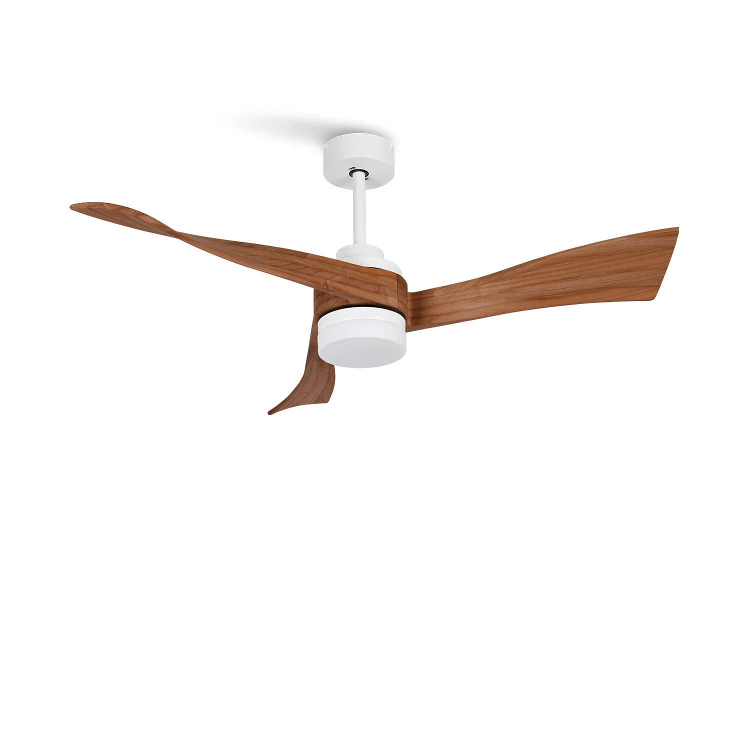 Create Silent DC ceiling fan with Natural wood blades and dimmable light-WIND CURVE