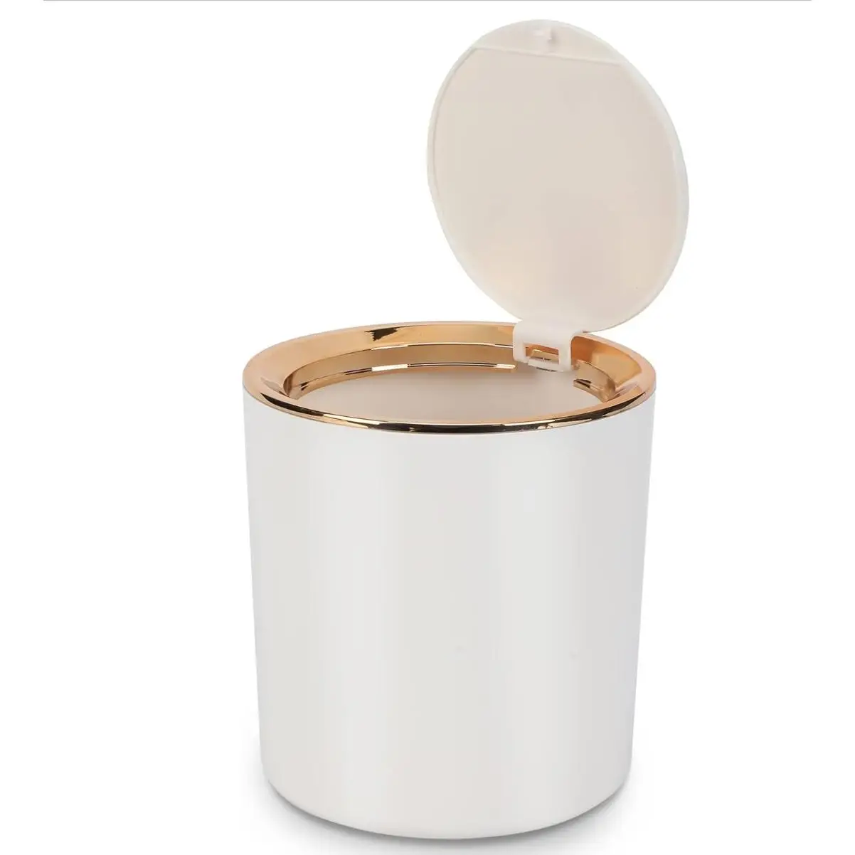 Tabletop Trash Can with Lid, 2.6L Mini Trash Can, Small Trash Can for Desk, Bathroom, Changing Table, Kitchen