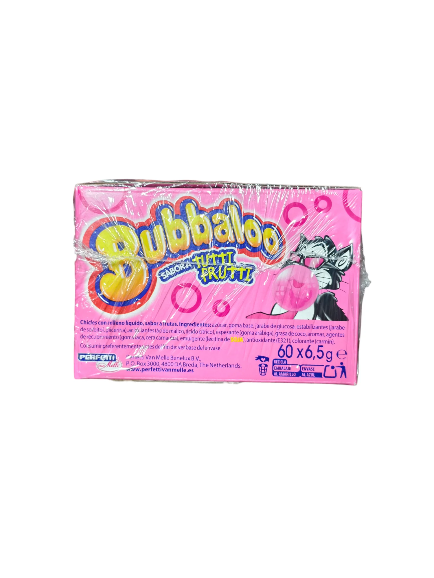 Bubbaloo gum - flavors of tutti-frutti, sandia and strawberry - box of 60 units #5