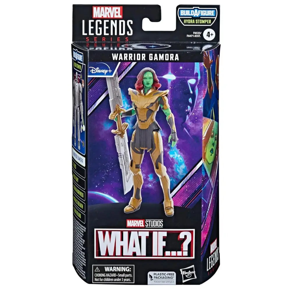 Figura Warrior Gamora What If Hasbro 15 cm Marvel Legends Series con piezas para contruir a HYDRA STOMPER