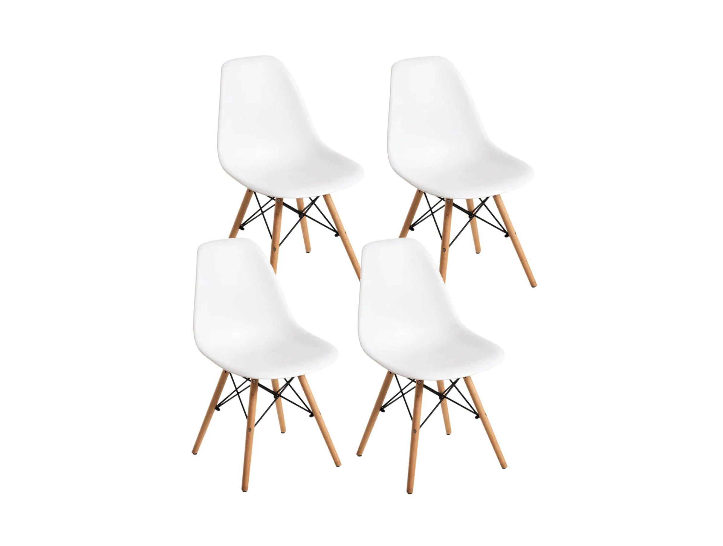 White/Cambrian dining table or kitchen + 4 white Nordic style chairs