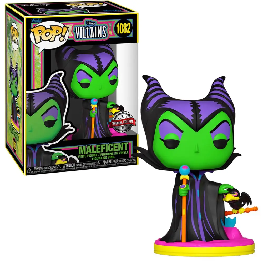 Funko Pop! Disney Villanos - Maléfica (Black Light) Exclusivo, 60396, Nº1082