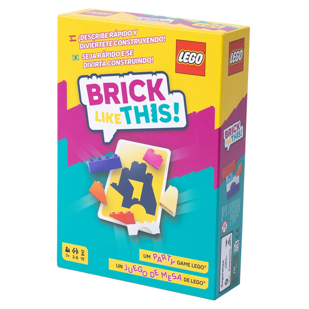 Asmodee - brick like this! The official lego game - party game - 15 mins - 2-8 players - + 7 years - spanish and portuguese