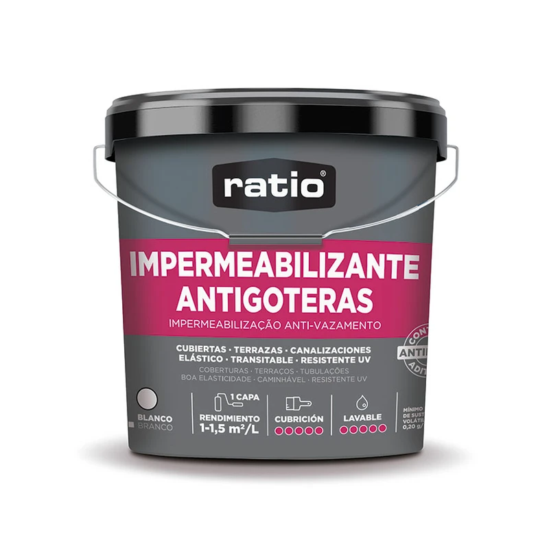 RATIO 51Q150 - Impermeabilizante antigoteras blanco 15L