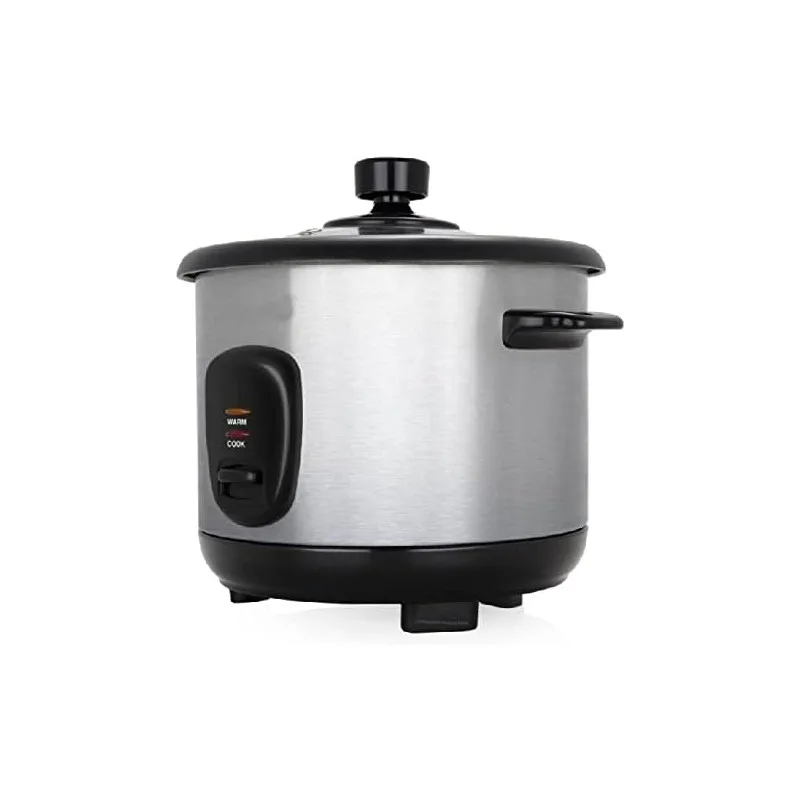 Suinga Cocedor de Arroz Orbegozo 1L 400W con Vaporera y Tapa de Vidrio Templado
