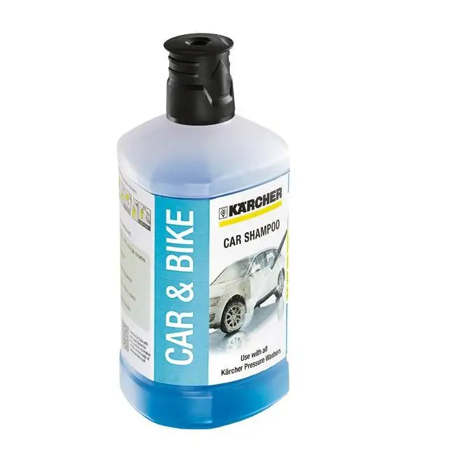 KARCHER INDUSTRIAL Karcher Detergente Champú de Coche - Fórmula Exclusiva 3 en 1 para Limpieza Potente con Secado Rápido y Ultra Brillo
