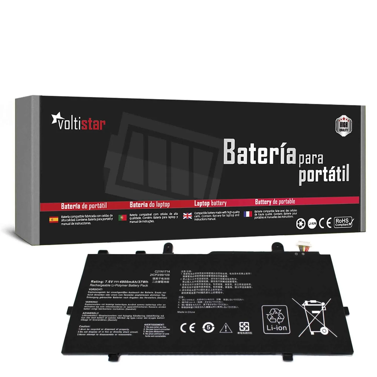 BATERÍA PARA PORTÁTIL ASUS VIVOBOOK FLIP TP401N TP401NA C21N1714